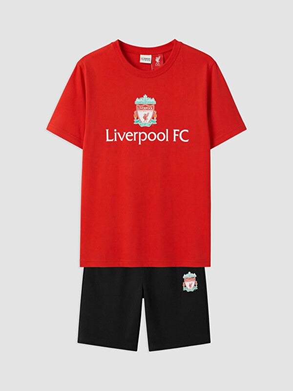 LCW Kids Liverpool Baskılı Erkek Çocuk Şortlu Takım