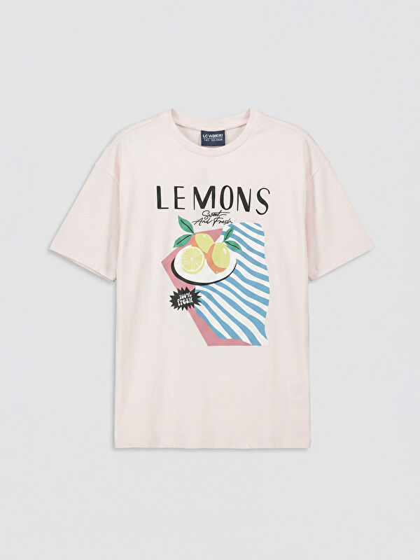 LCW Kids Crew Neck Printed Girls' T-Shirt