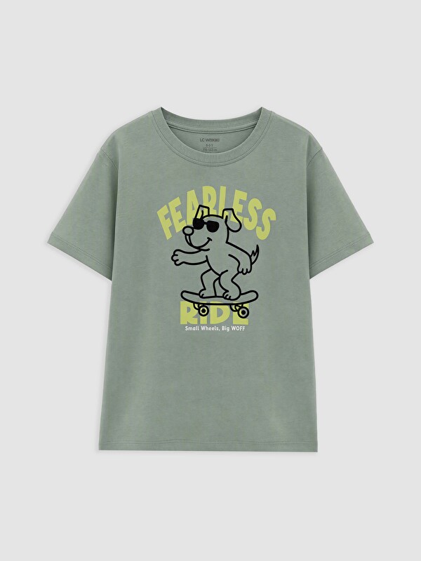 LCW Kids Boy Green T-Shirt