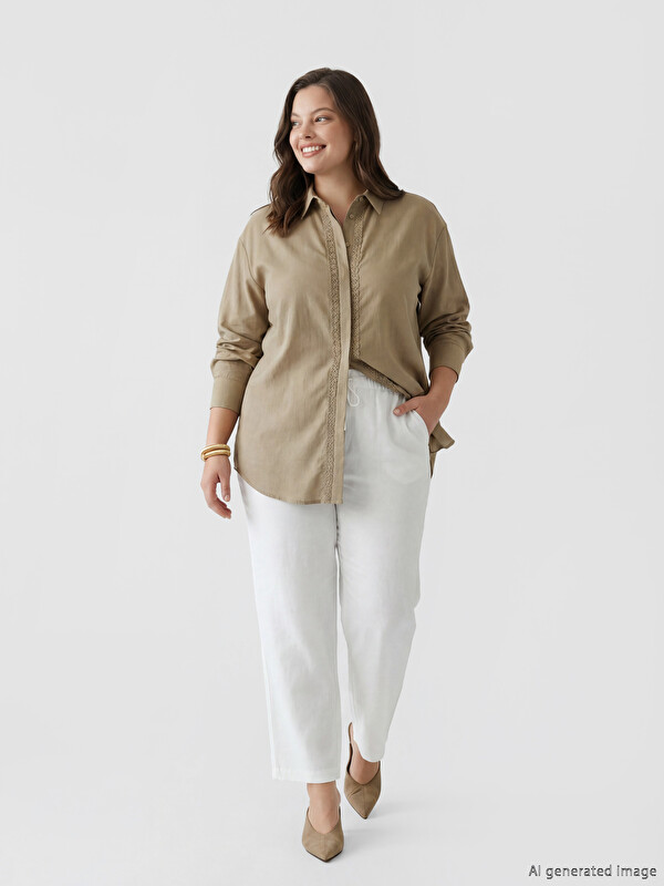 LC WAIKIKI Elastic Waist Loose Fit Women's Trousers