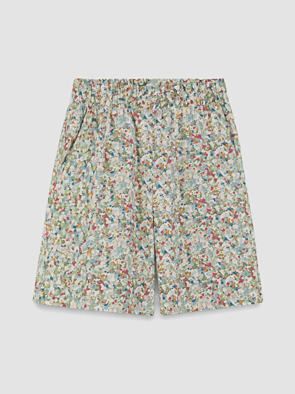 LCW EVERYDAY Elastic Waist Patterned Women's Shorts