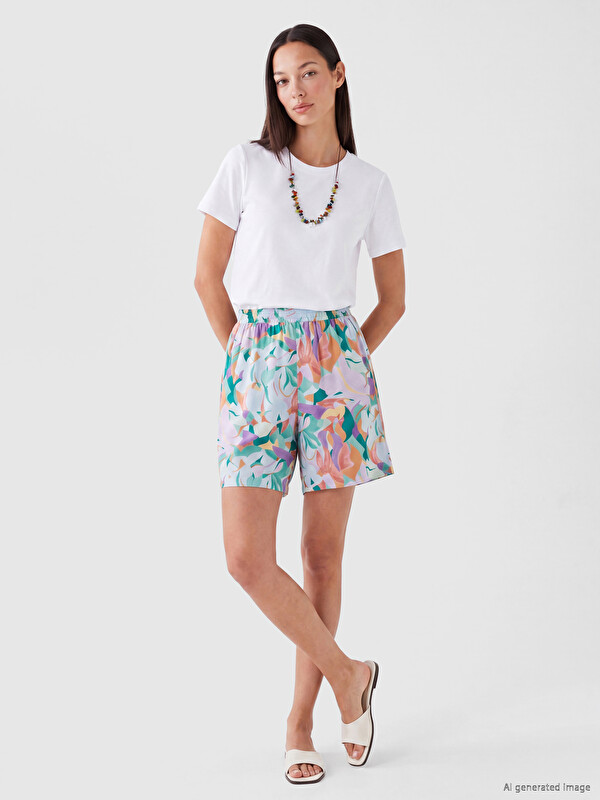 LCW EVERYDAY Эластичный Пояс Узорчатые Женские Шорты