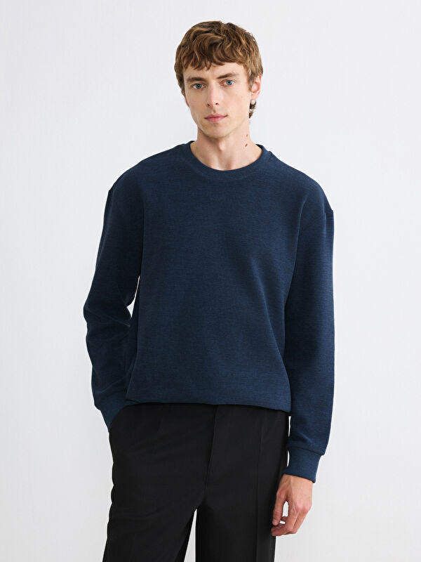 LCW Vision Bisiklet Yaka Erkek Sweatshirt