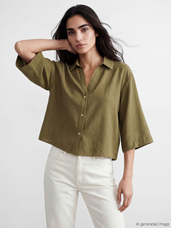 LCW Vision Oversize Kadın Gömlek