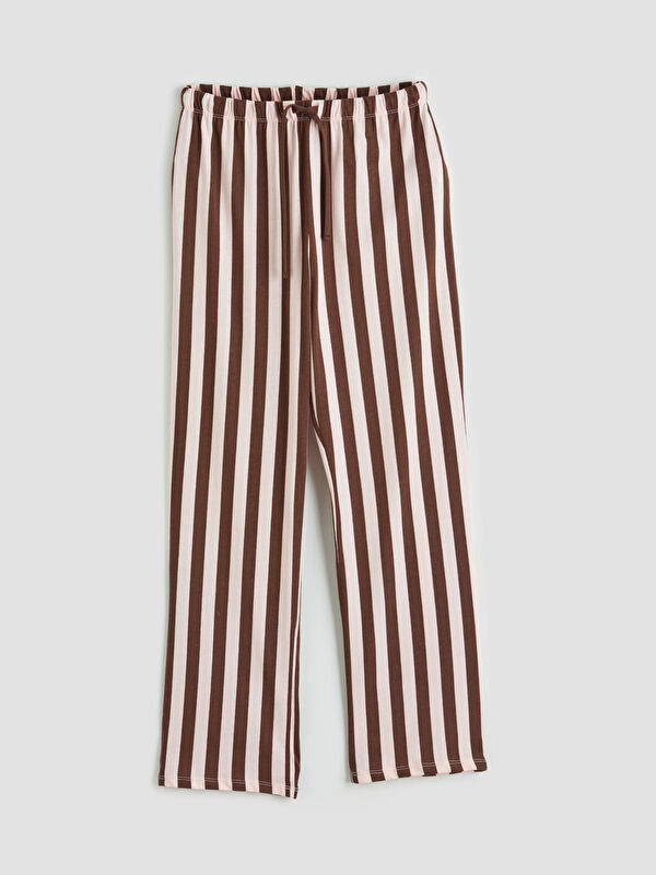 LCW DREAM Beli Lastikli Çizgili Kadın Pijama Altı