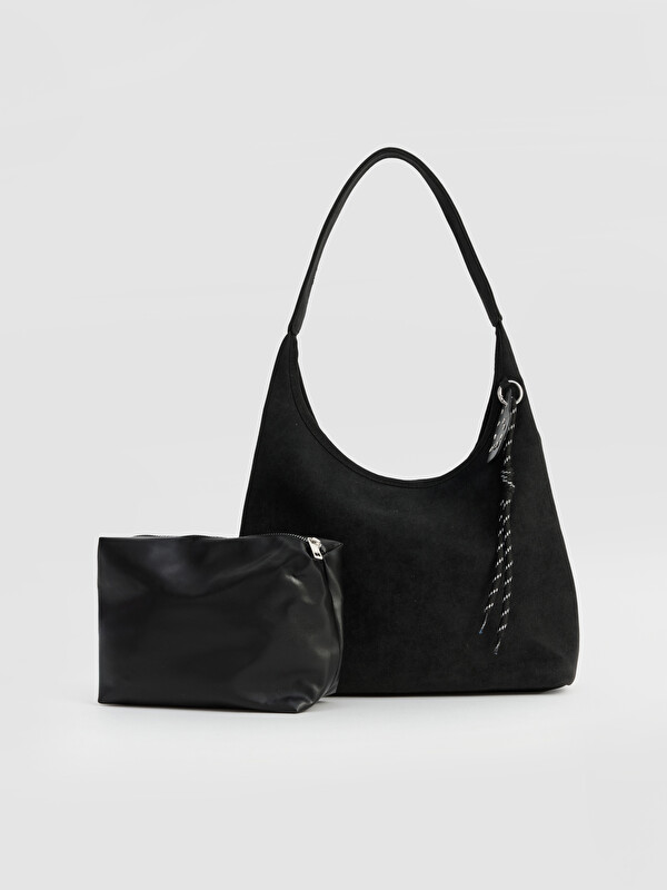 LCW ACCESSORIES Süet Görünümlü Kadın Omuz Çantası
