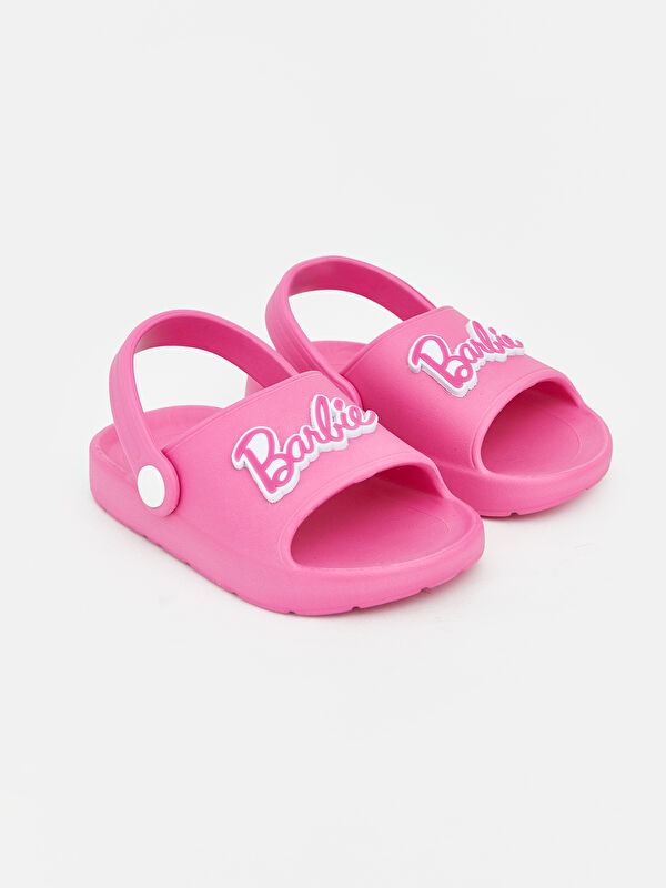 LCW STEPS Barbie Baskılı Kız Bebek Plaj Sandaleti