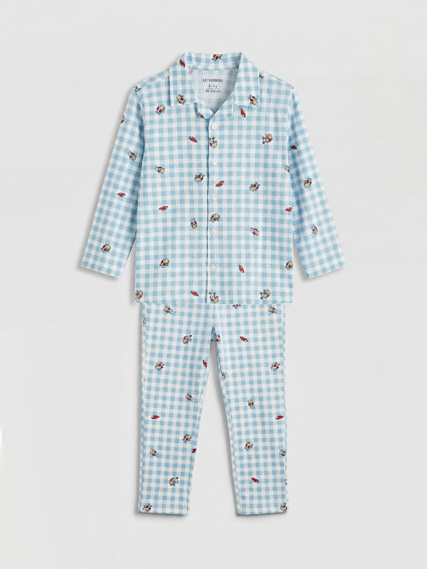 LCW Kids  Gömlek Yaka Erkek Çocuk Pijama Takımı