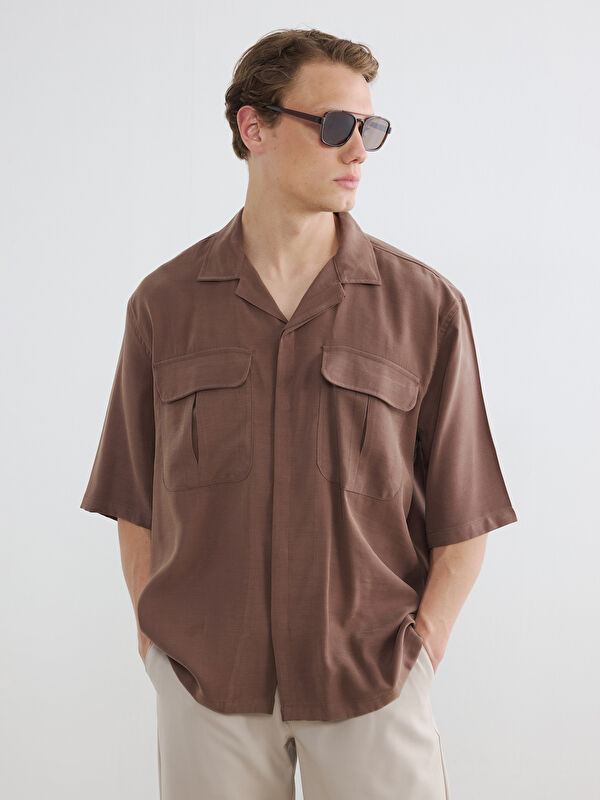 LCW Vision Regular Fit Erkek Armürlü Gömlek