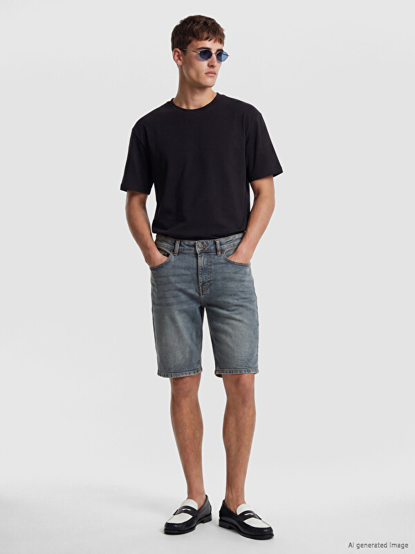 LCW Jeans Slim Fit Men's Denim Shorts