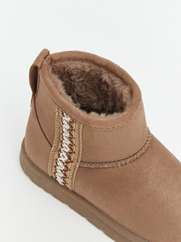 Lcw Steps Bej Lcw Steps Nakış Detayli İçi Suni Kürklü Kız Çocuk Bot