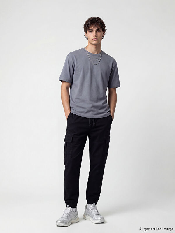 XSIDE Standart Kalıp Gabardin Erkek Kargo Pantolon