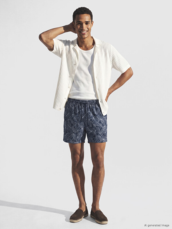 LCW SWIMWEAR Knee Length Patterned Men's Swimming Shorts