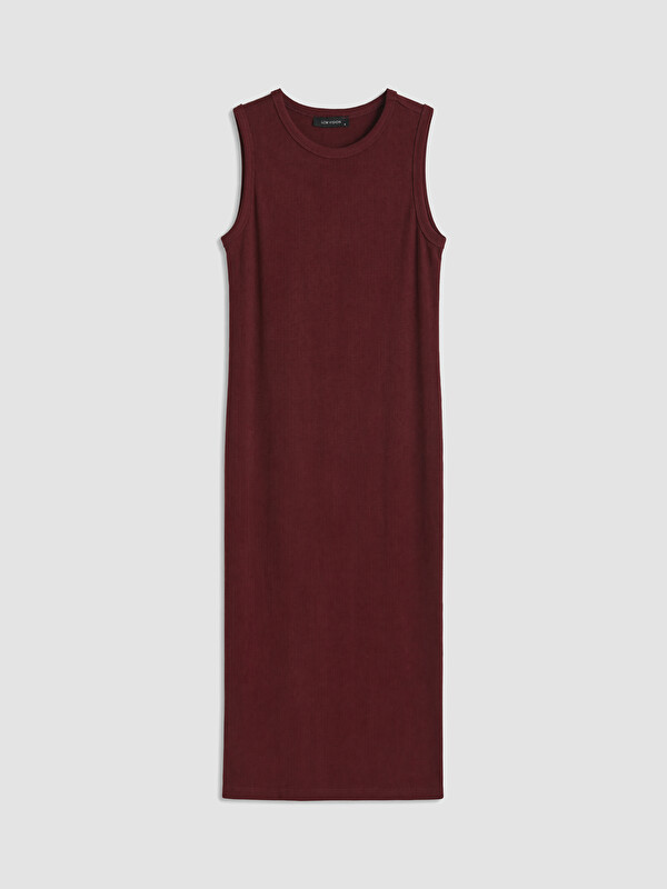 LCW Vision Bisiklet Yaka Fitilli Bodycon Elbise