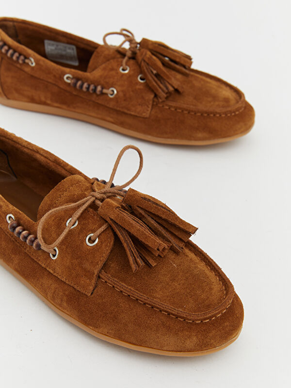Lcw Steps Kahverengi Lcw Steps Süet Kadın Loafer Ayakkabı