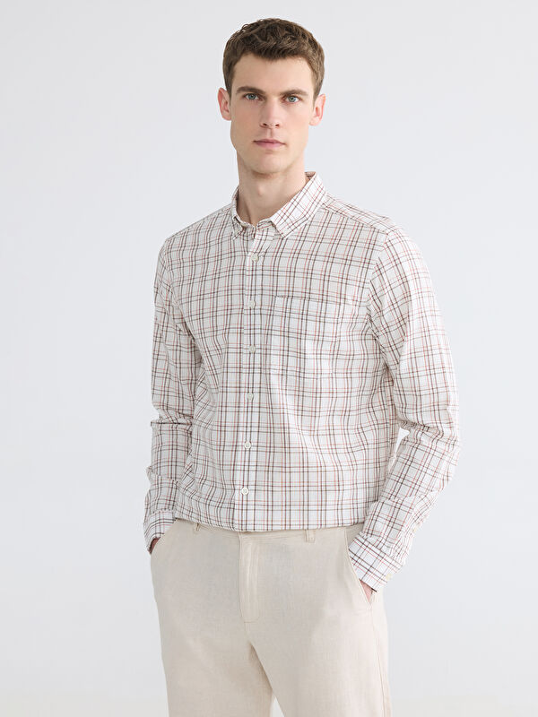LCWAIKIKI Classic Regular Fit Ekose Erkek Gömlek