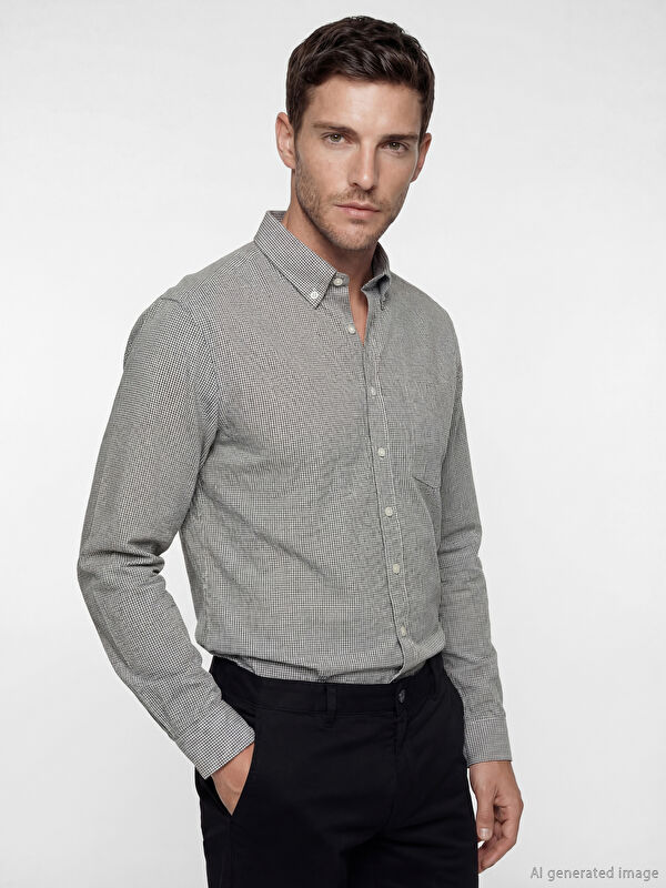 LCWAIKIKI Classic Regular Fit Desenli Erkek Gömlek