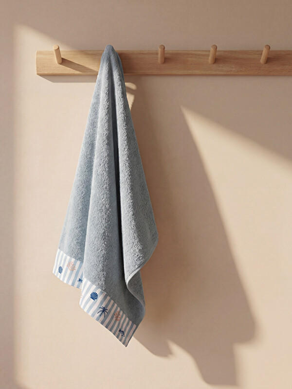 LCW HOME Oyster Embroidered Cotton Hand Towel 50x80 cm