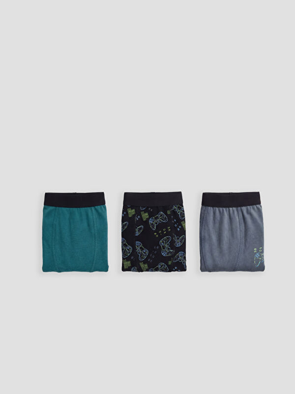 LCW Kids Desenli Erkek Çocuk Boxer 3'lü