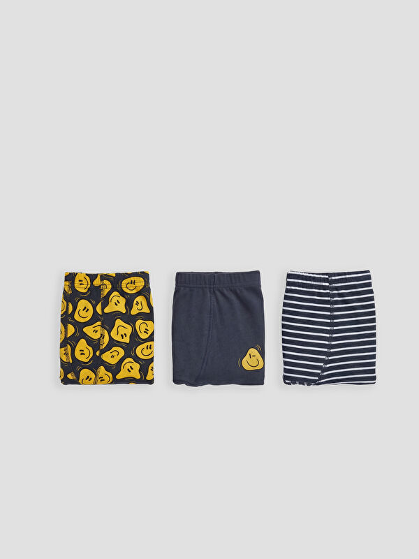 LCW Kids Smiley Desenli Erkek Çocuk Boxer 3'lü
