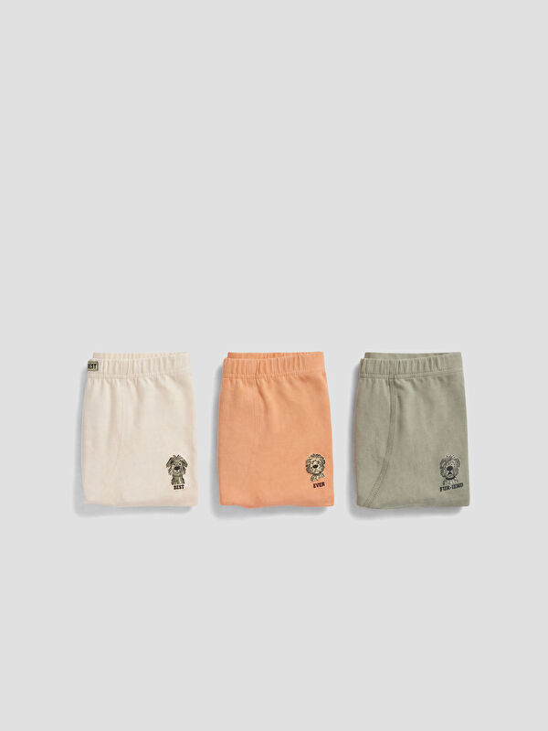LCW Kids Baskı Erkek Çocuk Penye Boxer 3'lü
