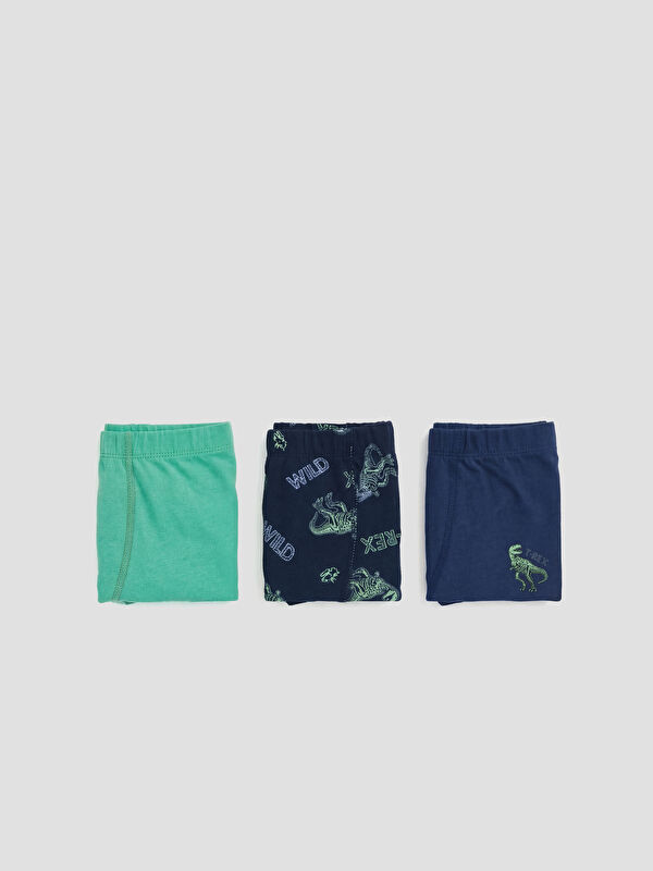LCW Kids Erkek Çocuk Dinozor Baskılı Boxer 3'lü