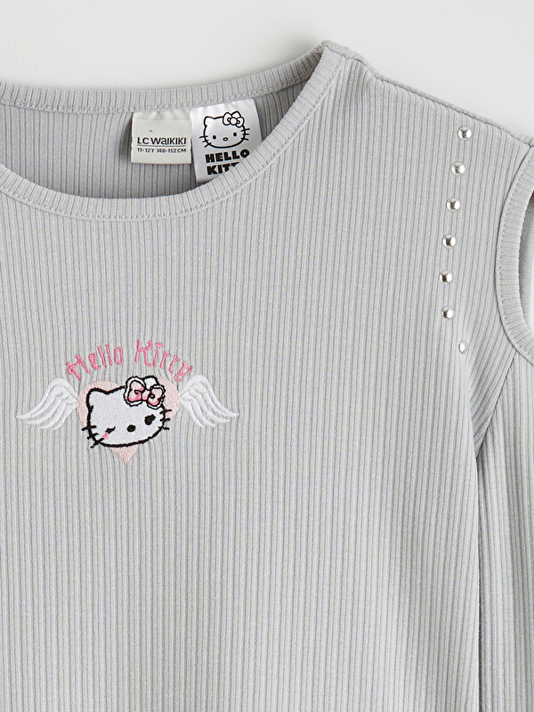LCW Kids Bisiklet Yaka Hello Kitty Nakışlı Kız Çocuk Sweatshirt