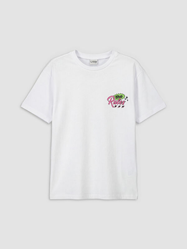 LCW Kids Crew Neck Printed Girls' T-Shirt