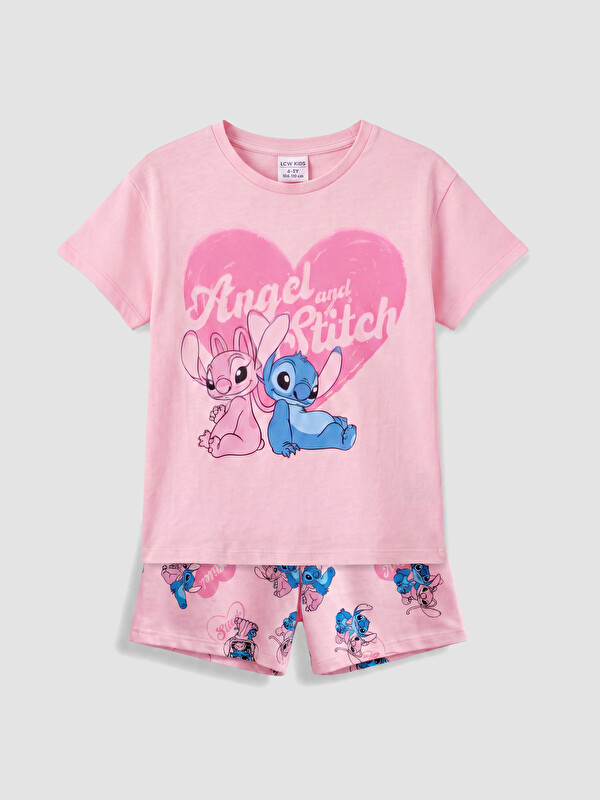 LCW Kids Lilo & Stitch Printed Girls' Pyjamas Set