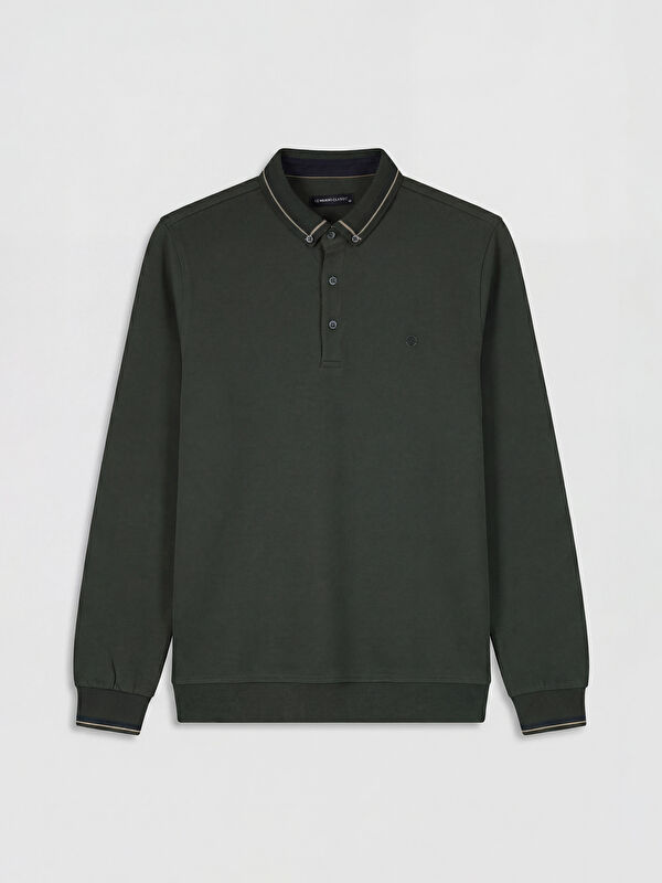 LCWAIKIKI Classic Polo Yaka Erkek Sweatshirt