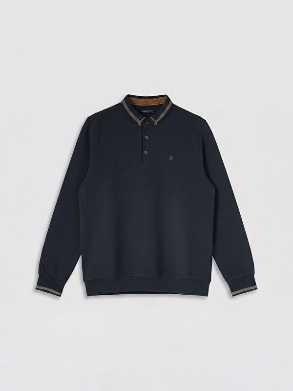 LCWAIKIKI Classic Polo Yaka Erkek Sweatshirt