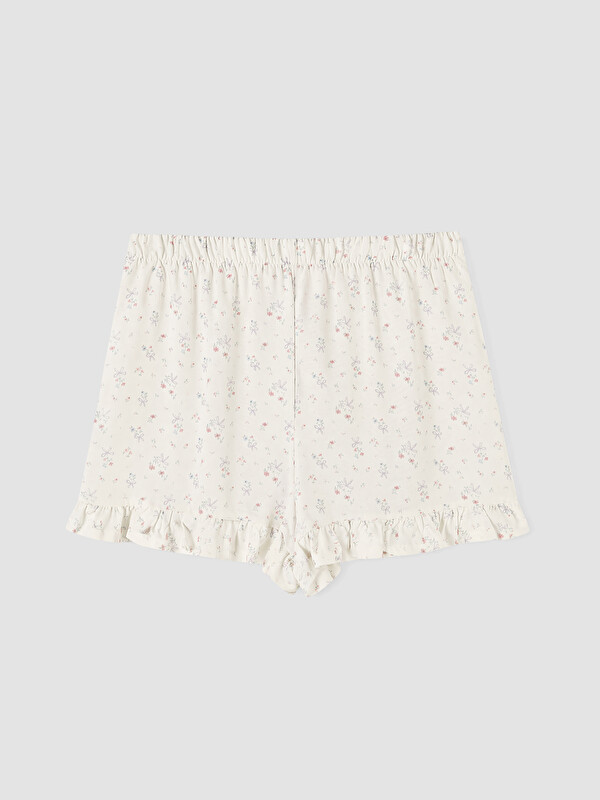 LCW DREAM Patterned Frilled Women's Shorts Pyjamas Bottoms