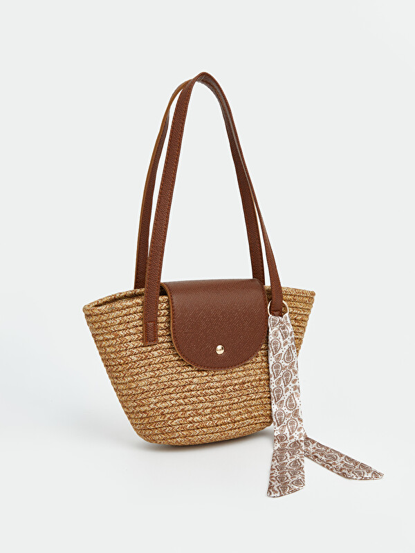 LCW ACCESSORIES Women's Straw Shoulder Bag