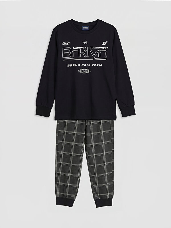 LCW Kids Baskılı Erkek Çocuk Pijama Takım