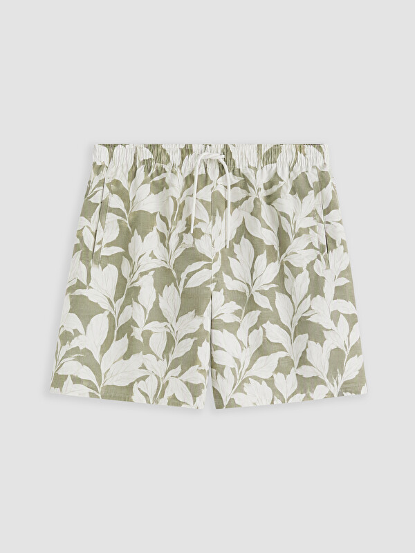 LCW SWIMWEAR Short Leaf Patterned Men's Swim Shorts