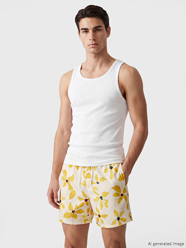 LCW SWIMWEAR Žuta Šorts za kupanje Muškarac