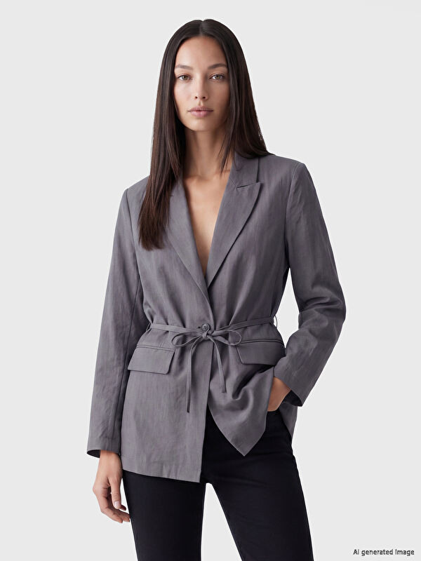 LCW EVERYDAY Kuşaklı Kadın Blazer Ceket