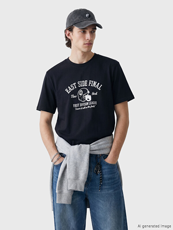 XSIDE Crew Neck Printed Men's T-Shirt