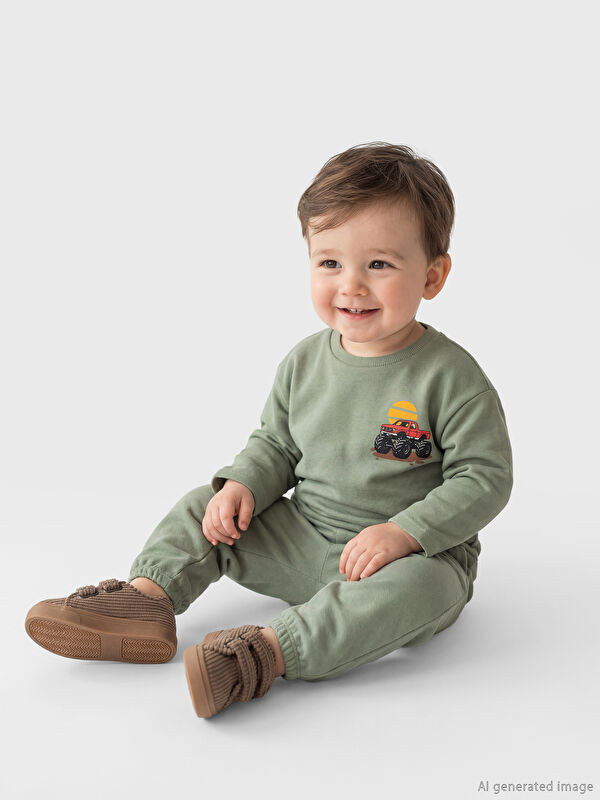 LCW baby Baskılı Erkek Bebek Eşofman Takım