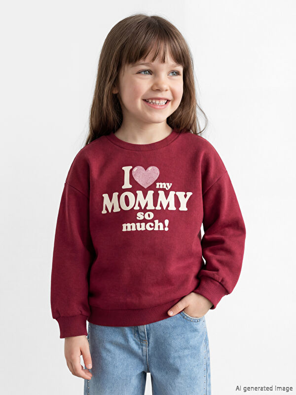 LCW Kids Girl BORDEAUX Sweatshirt