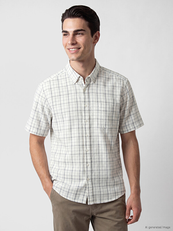 LCWAIKIKI Classic Regular Fit Ekose Erkek Gömlek