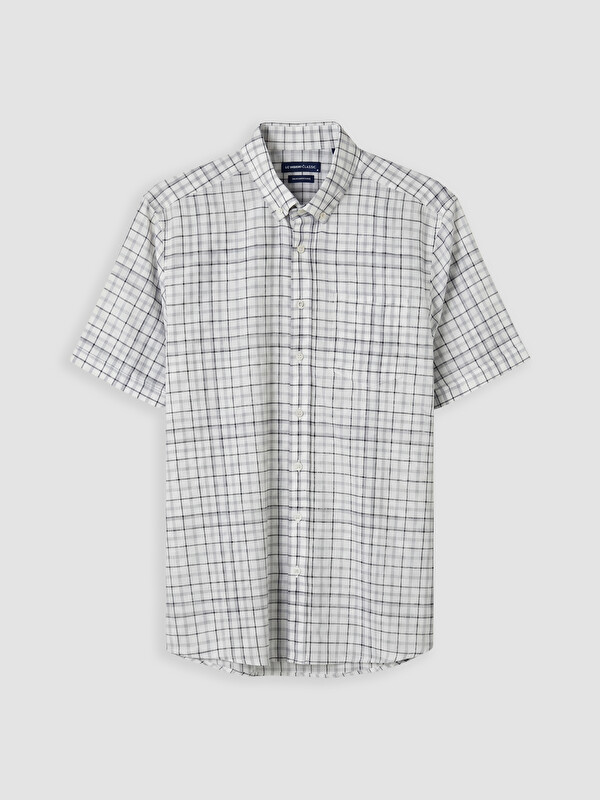 LCWAIKIKI Classic Regular Fit Ekose Poplin Erkek Gömlek