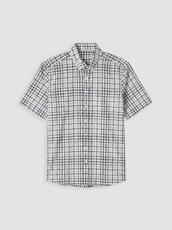 LCWAIKIKI Classic Regular Fit Ekose Poplin Erkek Gömlek