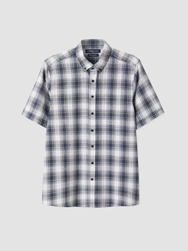 LCWAIKIKI Classic Regular Fit Ekose Poplin Erkek Gömlek