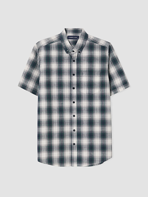 LCWAIKIKI Classic Regular Fit Ekose Poplin Erkek Gömlek