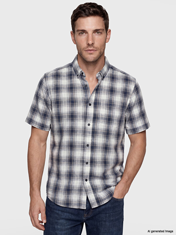 LCWAIKIKI Classic Regular Fit Plaid Poplin Men's Shirt