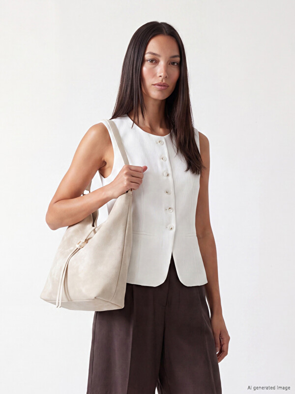 LCW ACCESSORIES Woman Ecru Shoulder bag