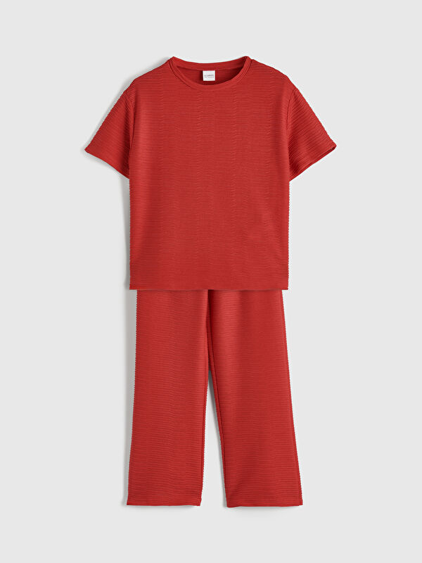 LCW Kids Bisiklet Yaka Kız Çocuk Pijama Takımı