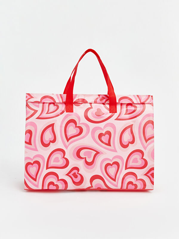 LCW JOY Heart Patterned Women's Beach Bag