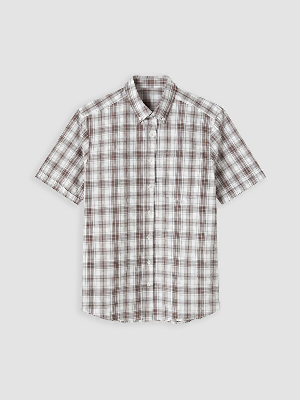 LCWAIKIKI Classic Regular Fit Ekose Poplin Erkek Gömlek